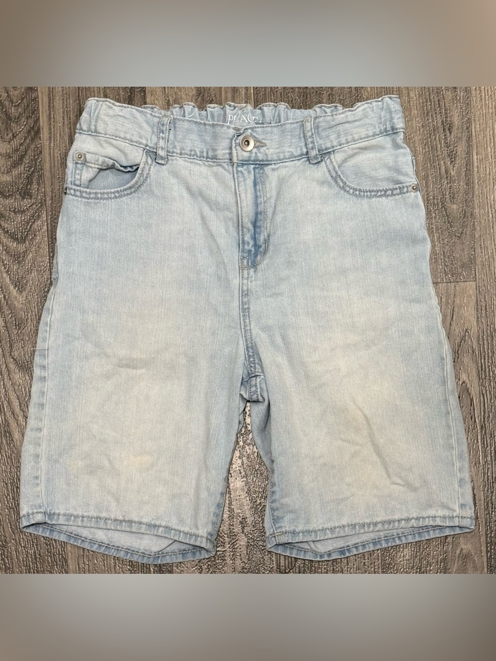 The Children’s Place Boys Denim Shorts Size 16 Light Wash Bermuda
